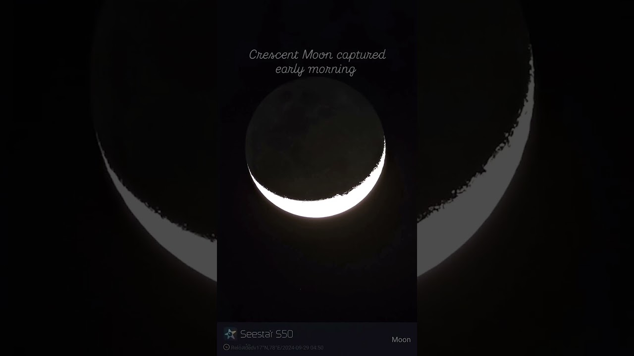 Early morning crescent moon 