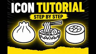 Adobe Illustrator Tutorial: Create Minimalist Food Icons (Dumpling, Ramen, Sushi)