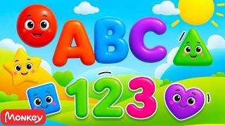 Learn ABC Phonics Shapes Numbers Colors with Monkey Junior 💗🌈 screenshot 4