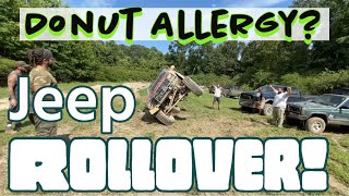 JEEP ROLLOVER & RECOVERY, XJ Cherokee has donut allergy | The Fate of Derick's XJ Pt. 2