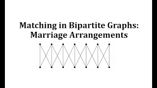 Matching in Bipartite Graphs:  Marriage Arrangements