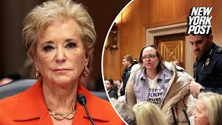 Linda McMahon faces WWE taunts at lively confirmation hearing