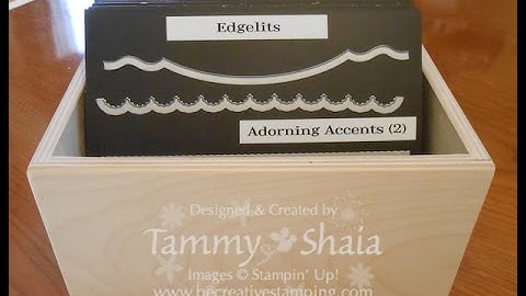 Framelits and Embossing Folder Storage