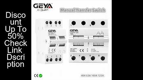GEYA GYHO8 2P 40A 63A 100A 125A MTS Dual Power Manual Conversion Isolating Switch Interlock Circuit