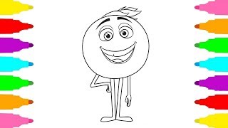 How to Draw Gene Meh from The Emoji Movie - Coloring Book - Drawind and Coloring for Kids screenshot 5