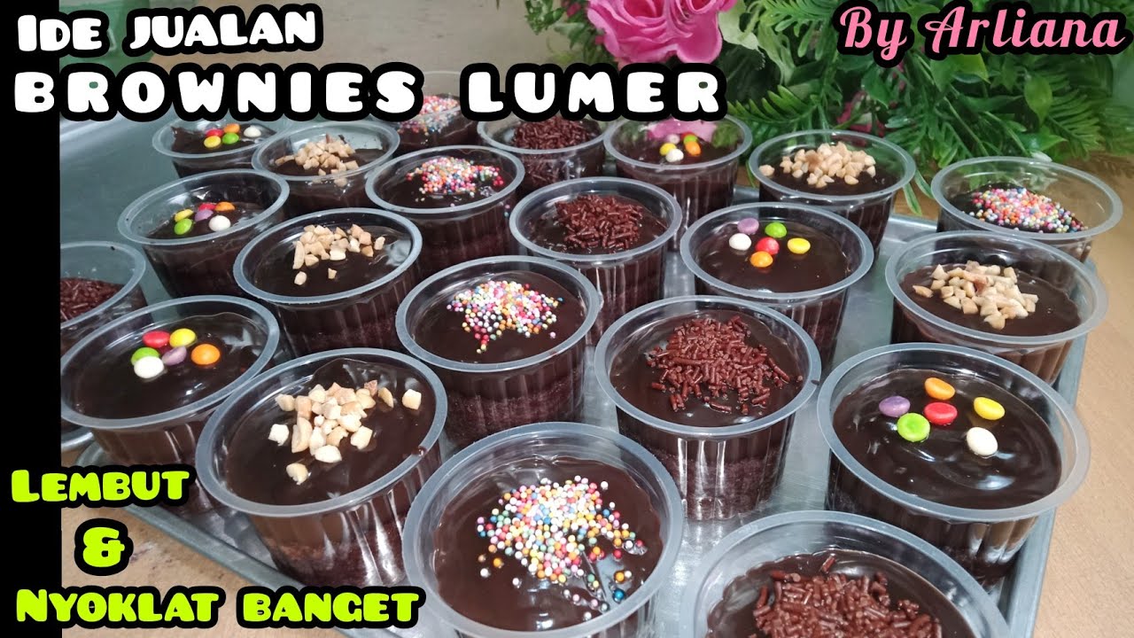 BROWNIES LUMER CUP I CUMA 1 TELUR JADINYA BUANYAK IDE JUALAN