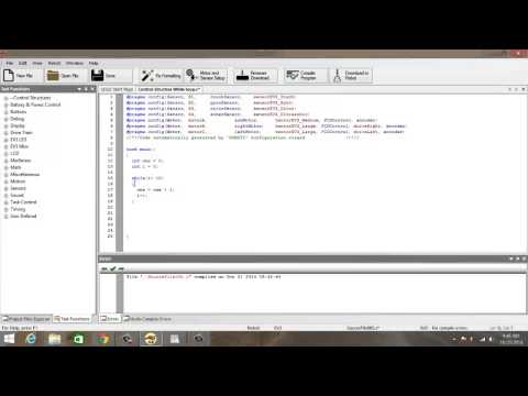 RobotC Control Structures While Loop GR