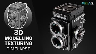 Rolleiflex Camera 2.8F | 3D Modelling | Texturing & Lighting Timelapse
