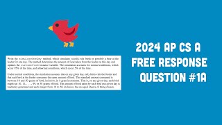 2024 AP Computer Science A FRQ #1A