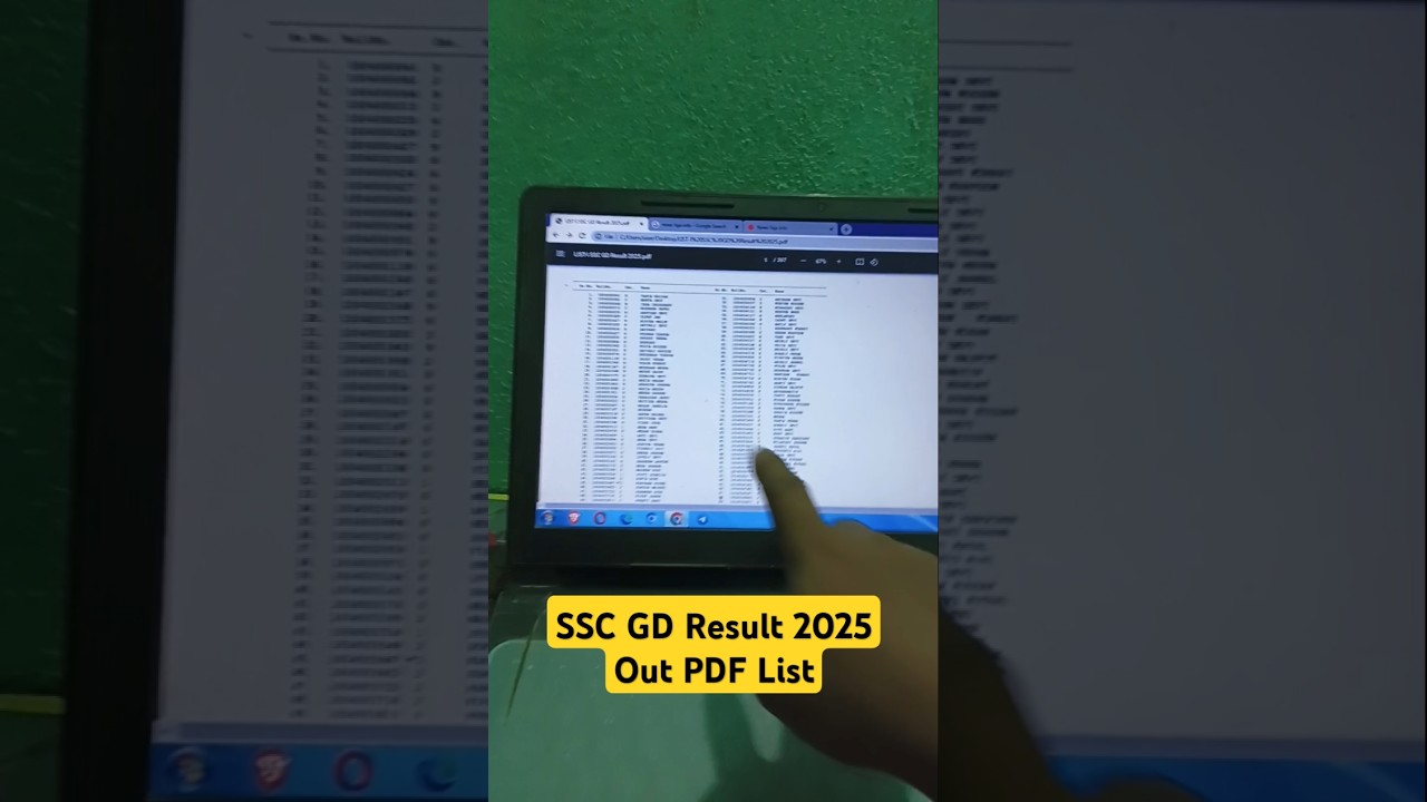 आ गया Pdf 📢 SSC GD Result 2025 Kaise Dekhe✅ How to Check/Download SSC GD Constable Result 2025 List✅