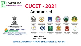 CUCET - 2021 Announced