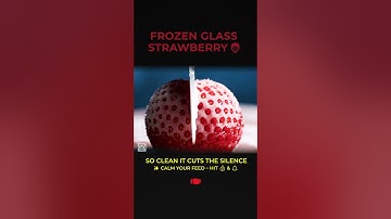 Frozen Glass Strawberry ASMR AI – Crystal Seeds Cut So Clean 🍓❄️ #shorts #aiasmr #glassfruit   #asmr