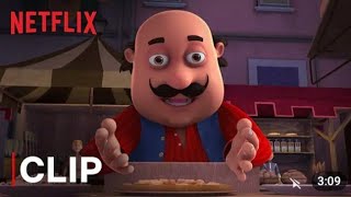 Motu ne khaaye ltaly mein samose l motu patlu in the game of zones l netflix linde  screenshot 4