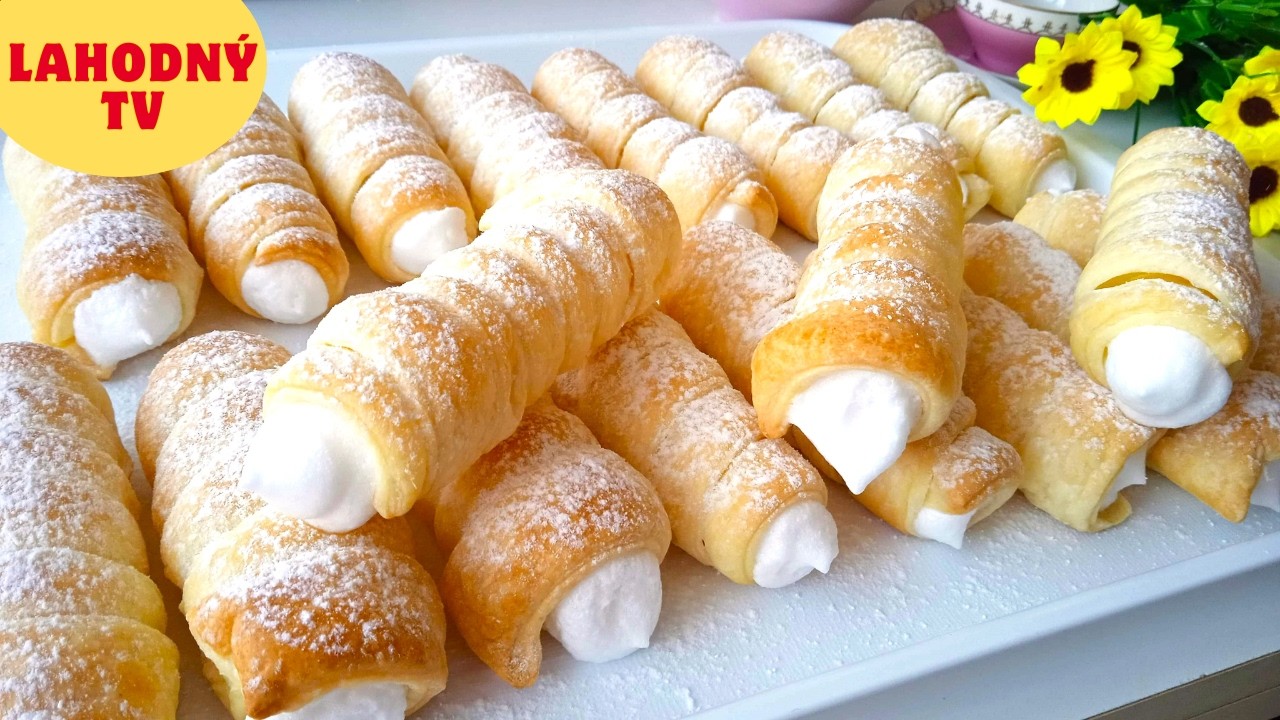 KREMROLE Z LISTOVÉHO TĚSTA S NEODOLATELNÝM KRÉMEM, VYHLEDÁVANÝ RECEPT! Lahodný TV