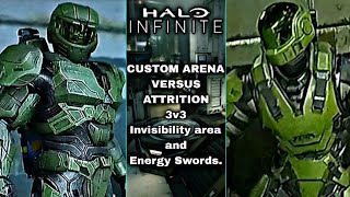 XB1X Halo Infinite G35 S5, 2P local splitscreen Attrition on Illusion, Invisibility & Sword fights.