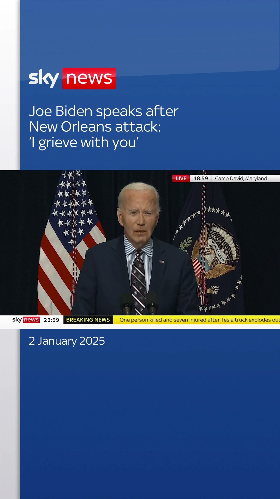 Joe Biden discusses New Orleans attack: 'I grieve with you'