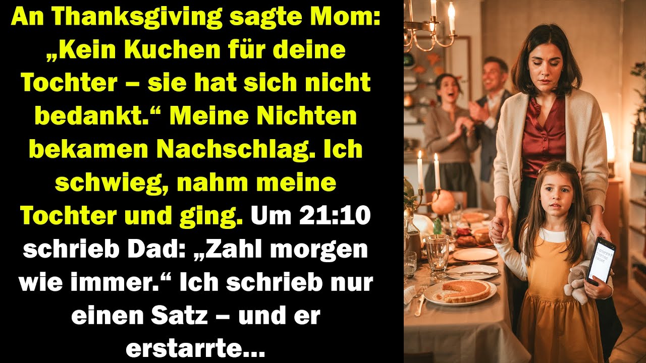Sie Verweigerten Meiner Tochter Kuchen – Doch Mein Satz An Papa Ändert Alles Über Nacht
