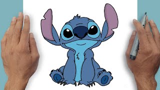 How to Draw Stitch Easy | Lilo and Stitch