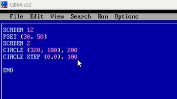 Circle and screen command in QBasic@COMPUTEREXCELSOLUTION
