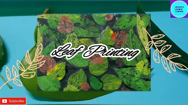 🌿Leaf Printing 🎨Technique🍃 Simple Acrylic Painting With Leaf 🍀 | Ramya's Unique Corner