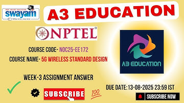 NPTEL 5G Wireless Standard Design Week 3 Answers | NOC25-EE172 | IIT Kanpur | Jul–Dec 2025