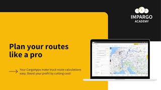 Plan your routes like a pro IMPARGO Academy