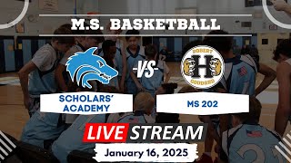 Famous MS Basketball: Scholars' Academy (HOME) V.S. MS 202 (AWAY): January 16th at 10 am Profile