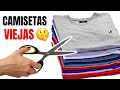 3 IDEAS FÁCILES DE RECICLAR CAMISETAS VIEJAS - TRANSFORMAR ROPA