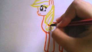 Как нарисовать пони эплджек🍏🍏🍏
