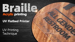 UV Printing Braille Acrylic Sign with UV Printers