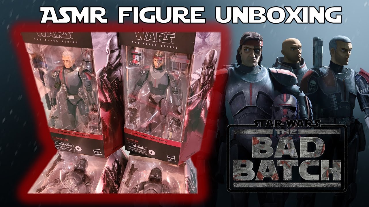 STAR WARS ASMR | Bad Batch Black Series! (ASMR Figure Unboxing)