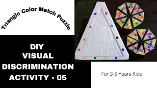 DIY Visual Discrimination Activity - 05 | Triangle Color Match Puzzle