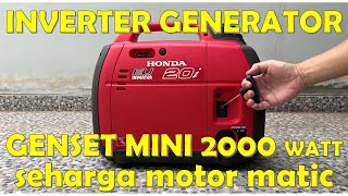 Genset HONDA EU20i silent inverter generator set japan made 2000 watt EU 20 i 10 i 22 mini portable