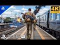 THE RAILWAY OF DEATH 1944 (PS5 PRO) Realistic ULTRA Graphics Gameplay [4K 60FPS] Call Of Duty
