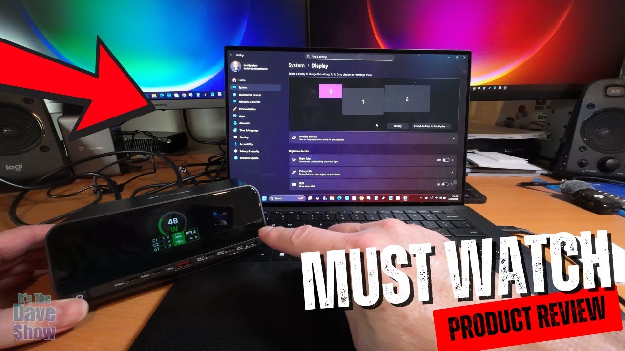 Док-станция TobenONE, 13-в-1 для ноутбука, с двумя 4K-мониторами и смарт-дисплеем.