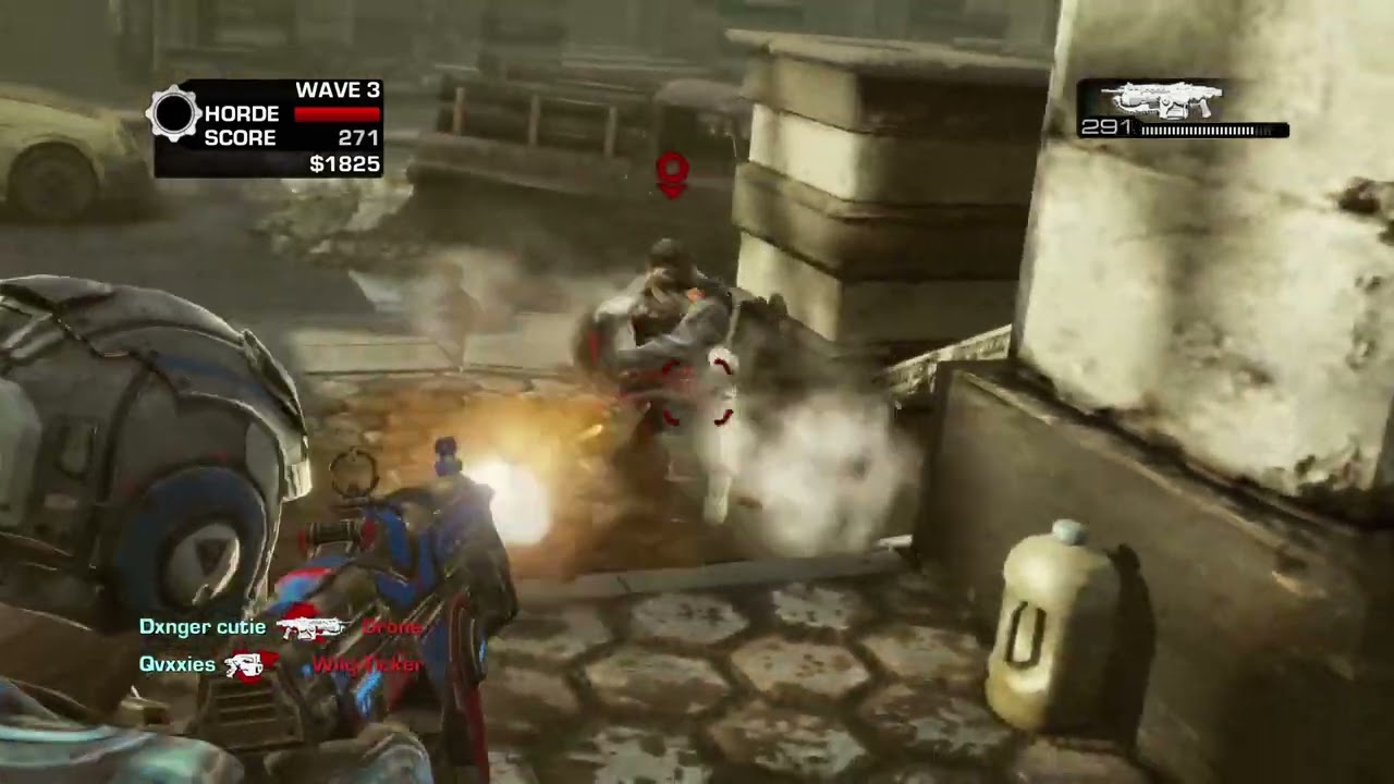 Gears of War 3 - chill horde match with the boys (wave 1-50)