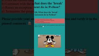 what does the break statement do in python #shorts #viral #trending #ytshorts