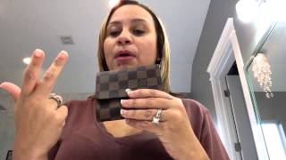 Louis Vuitton double reveal compact Anais wallet and LV mono round