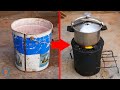 اصنع موقد حطب للطبخ من برميل حديد قديم ! Take advantage of old iron barrels to make wood stoves