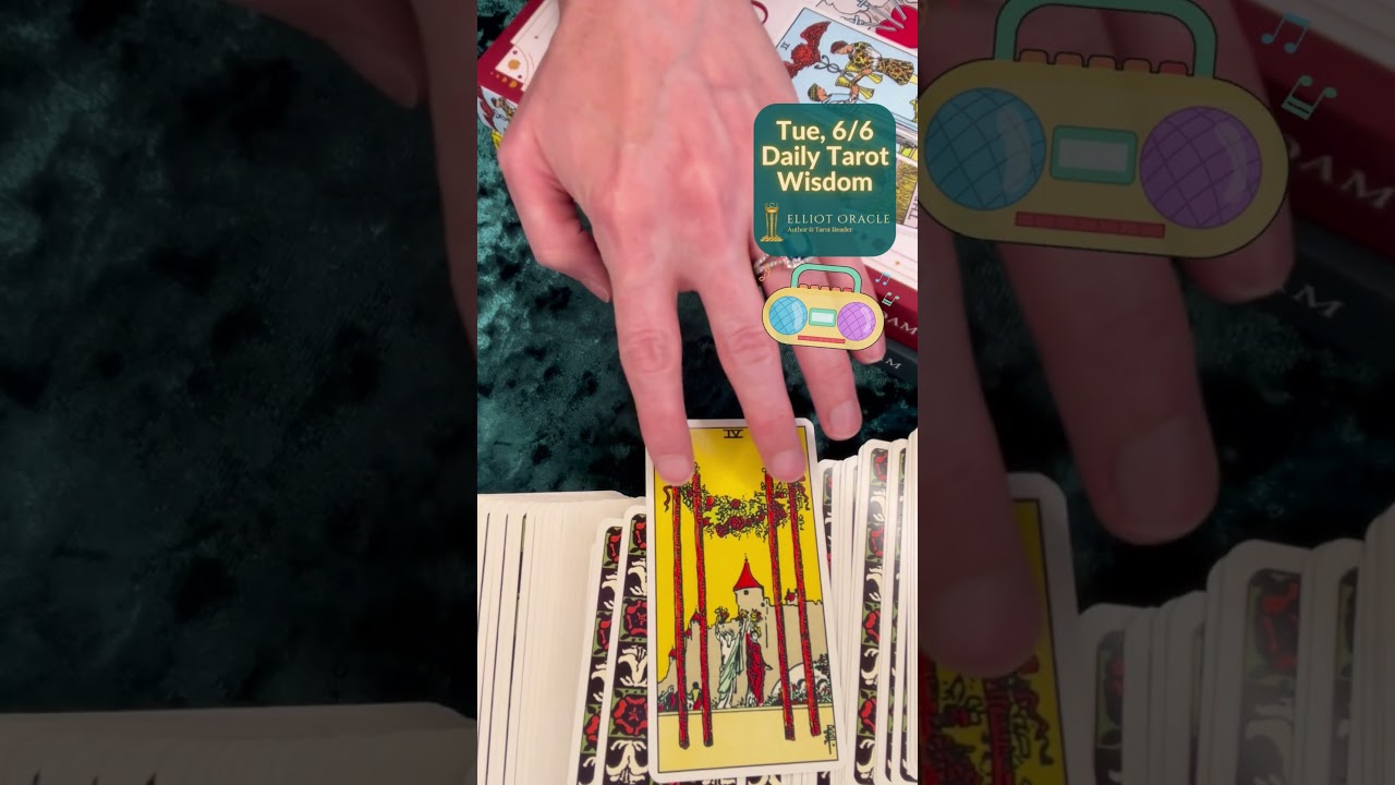 Four of Wands 🎉🎈 (Upright) for June 6 |  Daily Tarot Reading/Card of the Day | Elliot Oracle