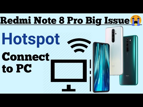 Redmi Note 8 pro Hotspot Problem PC || Redmi note 8 pro hotspot not connecting to pc