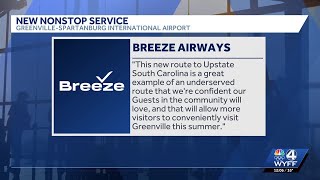 Breeze launches nonstop Greenville-Spartanburg to Columbus flights starting May 8