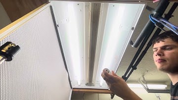 How to change a fluorescent bulb in a Fluorescent drop ceiling troffer fixture