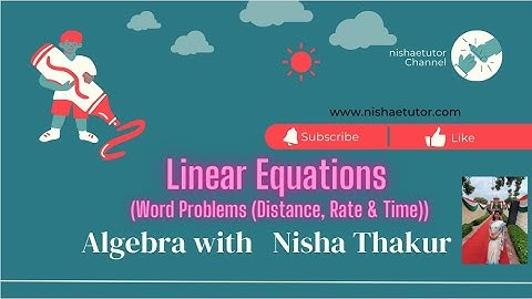 Linear Equations(Distance) Part 10.2