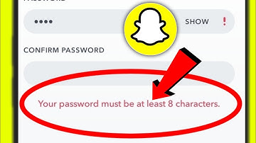 Snapchat Your Password Must be at least 8 Characters long  problem fixed. Password problem Snapchat.