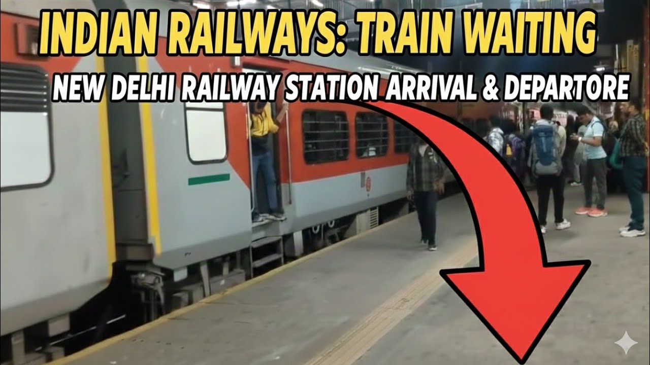 High Speed Train Crossing At New Delhi Train no. 12472 platform 9