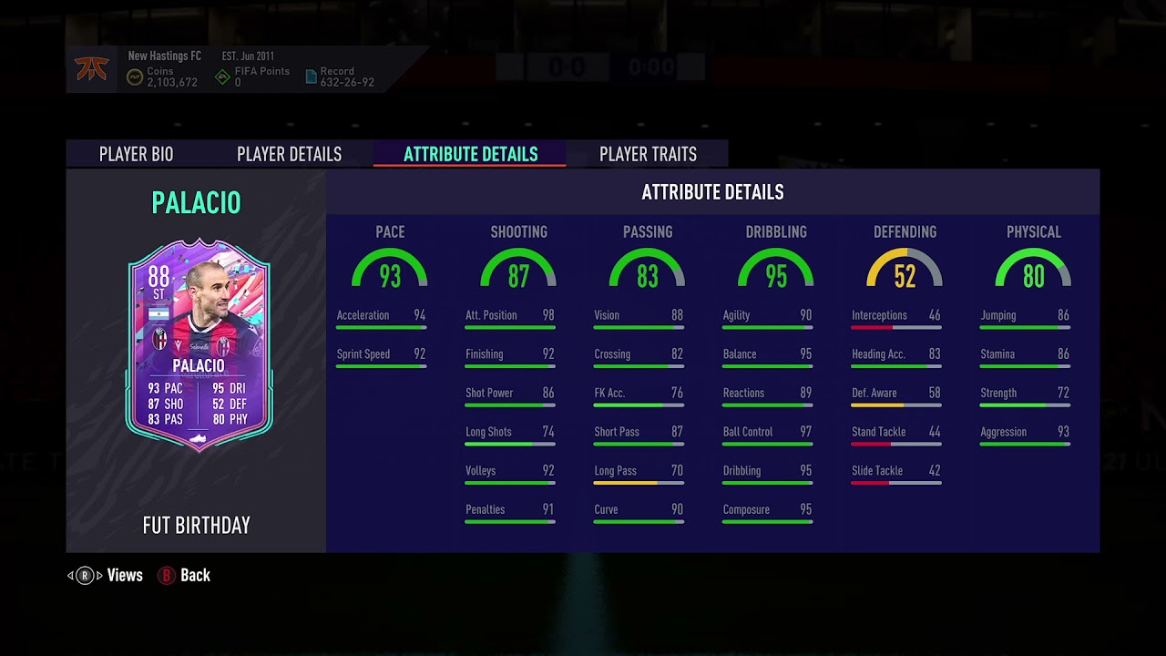 88 Palacio FUT Birthday SBC FIFA 21