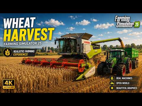 A Normal Day for a Combine Harvester in Europe 🌾