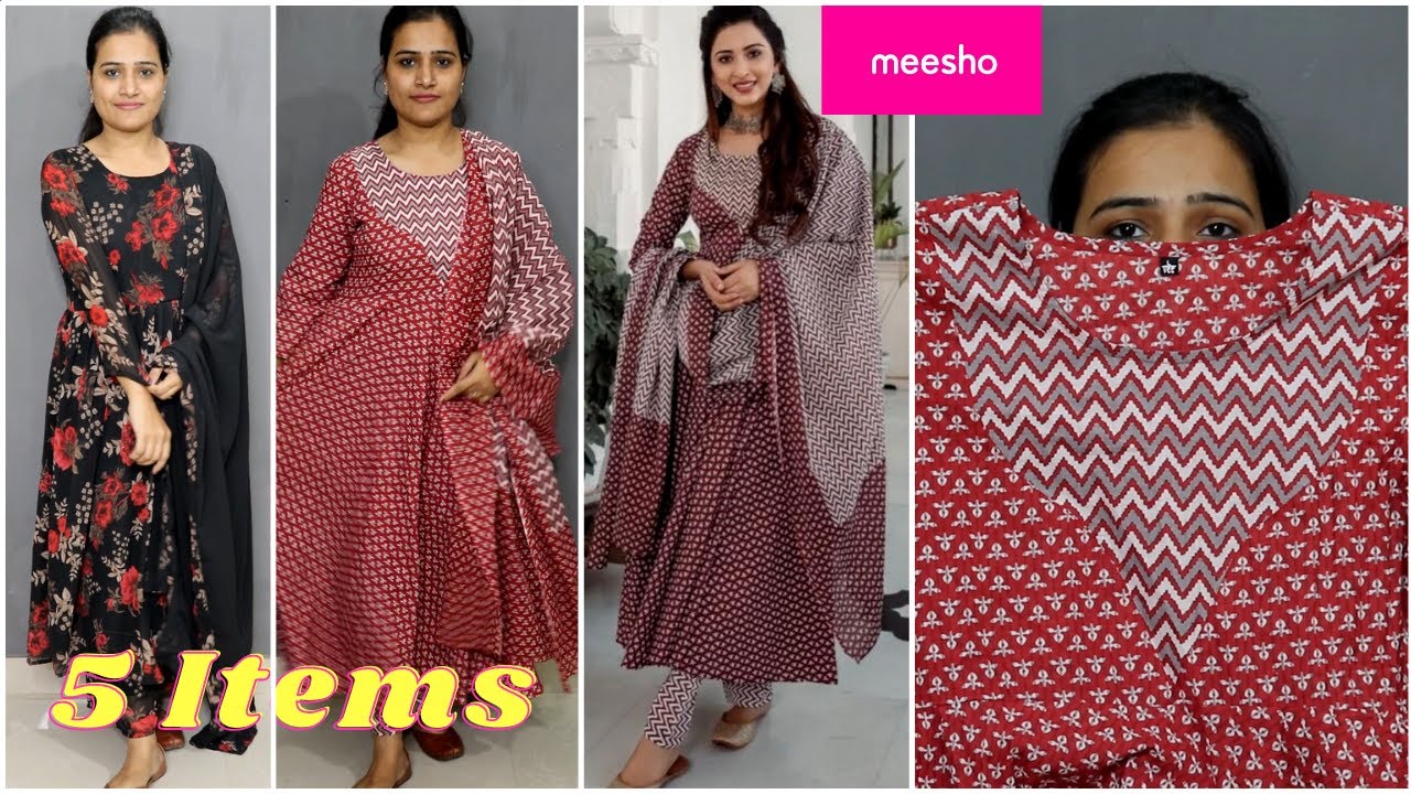 Meesho Haul Cotton kurta set with dupatta Trending kurta set on
