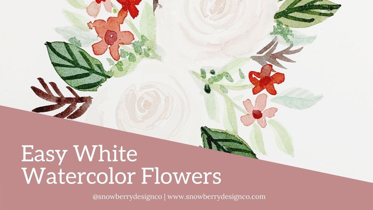 One Easy Way to Paint White Watercolor Flowers